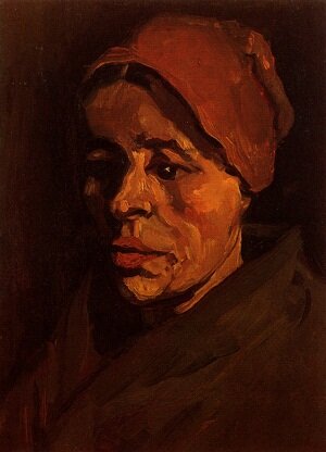 Винсент Виллем Ван Гог Антверпен Нюэнен, Портрет крестьянки в коричневом чепце  